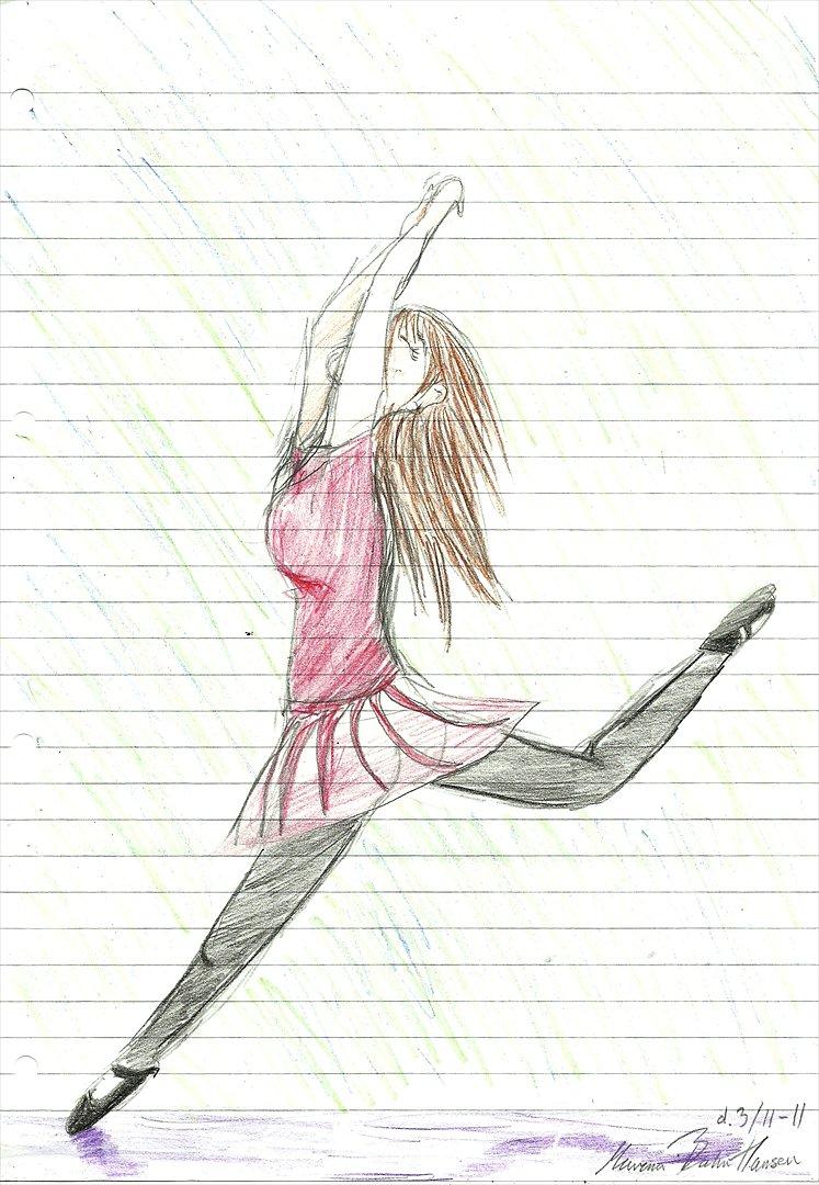 Tegninger :D   - En lille ballet danserinde :P 
Tegnet torsdag d. 3. november 2011  billede 100