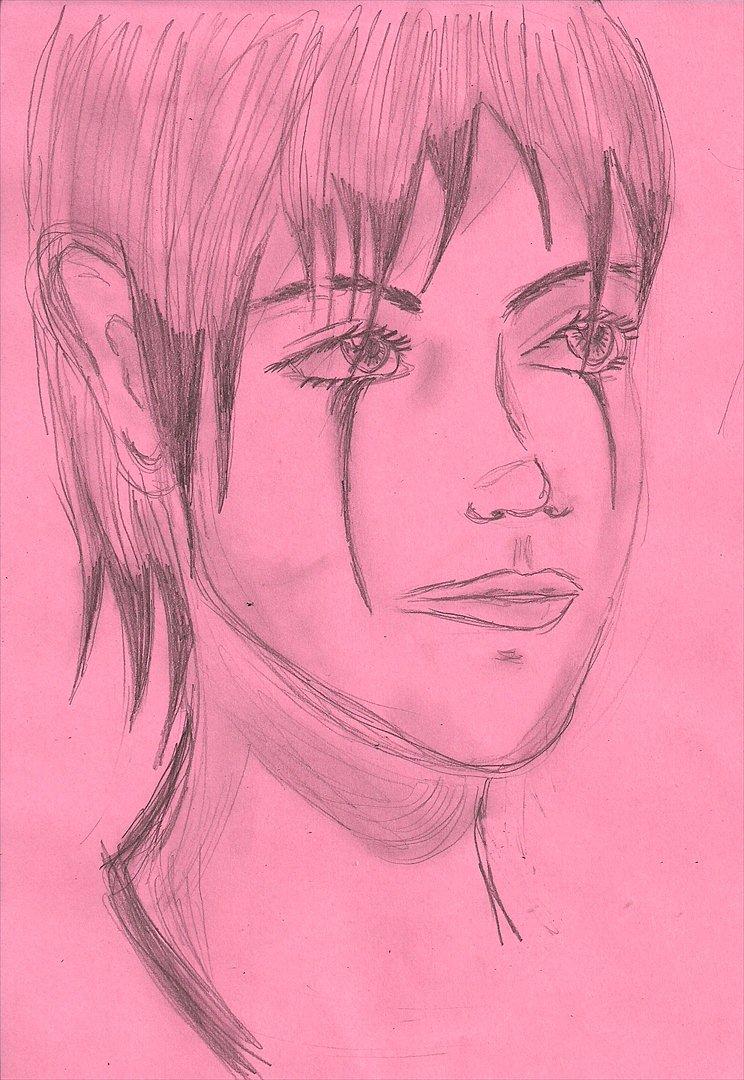 Tegninger :D   - Tegnet lidt efter en lær-at-tegne bog i billedkunst :P Dog har jeg selv tilføjet effekter som løbende mascara og tofarvet hår xD :P 
Tegnet torsdag d. 1. december 2011 billede 93