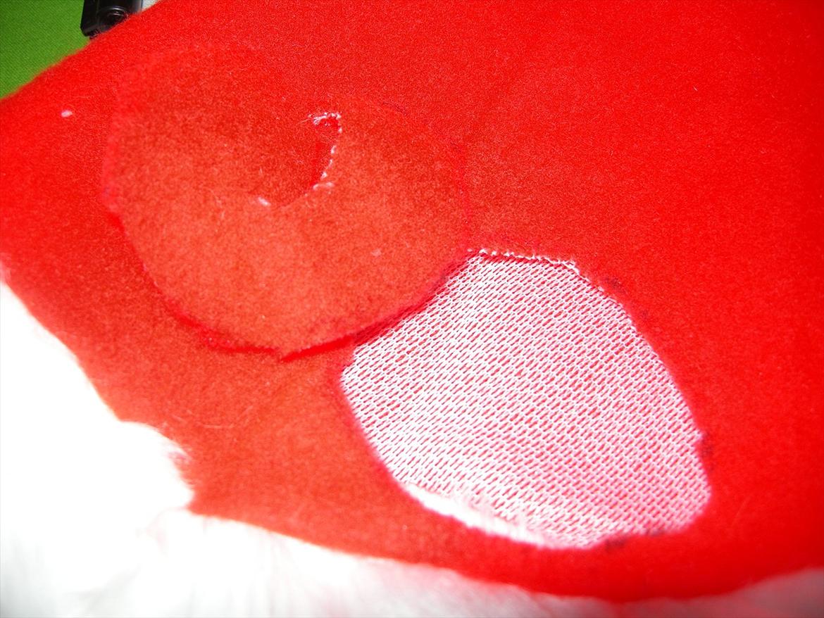 Nissehue til din hest:D - Så der kommer et hul i nissehuen. billede 8