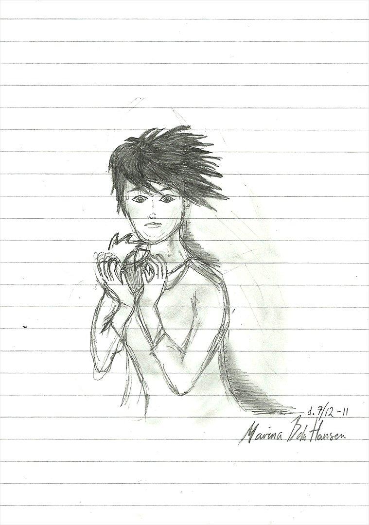 Tegninger :D   - Når jeg ikke bare tegner tilfældigt men har en idé i hovedet xD :P Han laver noget magi af en slags :) Er meget inde med fantasy ligefor tiden xD :P 
Tegnet onsdag d. 7. december 2011 billede 87