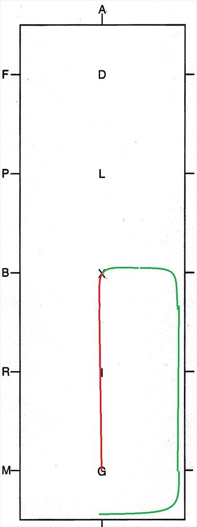 LC1 program TEGNING - CHE Arbejdstrav 
EX ½ volte Balance 
mellem
14. X & G Middelskridt Overgang 
Bane A: Skridt ved I
Bane B: Skridt ved X billede 11