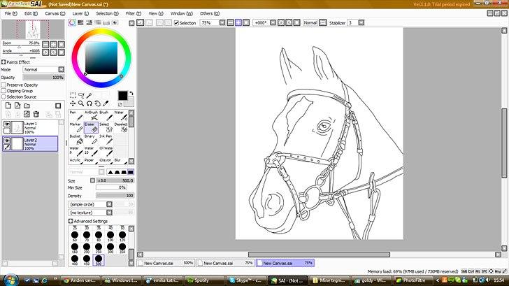 Tegninger - En af min veninders pony, som jeg lige p.t. er igang med :-)  billede 20