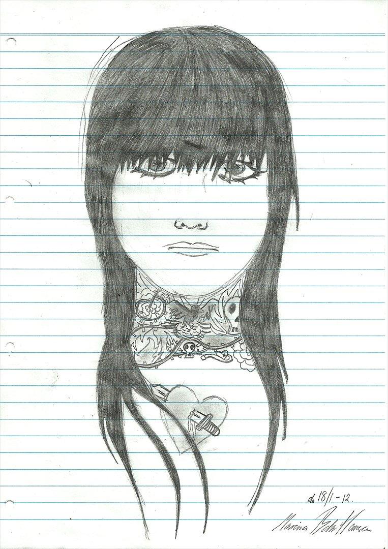 Tegninger :D   - Virkelig stolt af :D!! Læg især mærke til de flotte tatoveringer på hals og bryst :P 
Tegnet onsdag d. 18. januar 2012 billede 75