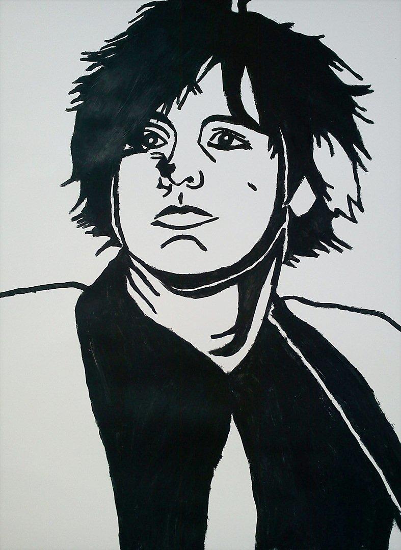 Tegninger :D   - Overhead Tegning xD - Billie Joe Armstrong :D 
Tegnet torsdag d. 26. januar 2012 - malet tirsdag d. 7. feburar 2012 *Taget billede af på mobil xD  billede 58