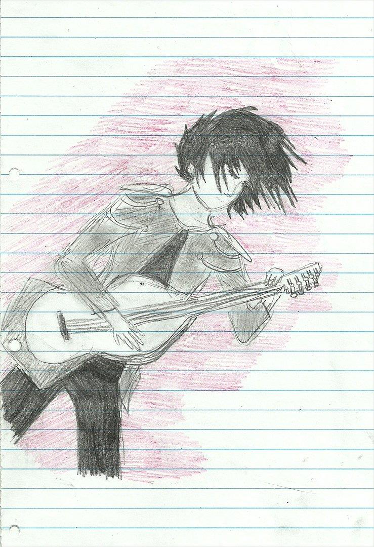 Tegninger :D   - A guy who ... plays guitar xD? 
Tegnet omkring februar - marts 2012 (samme som ovenover ^) billede 34