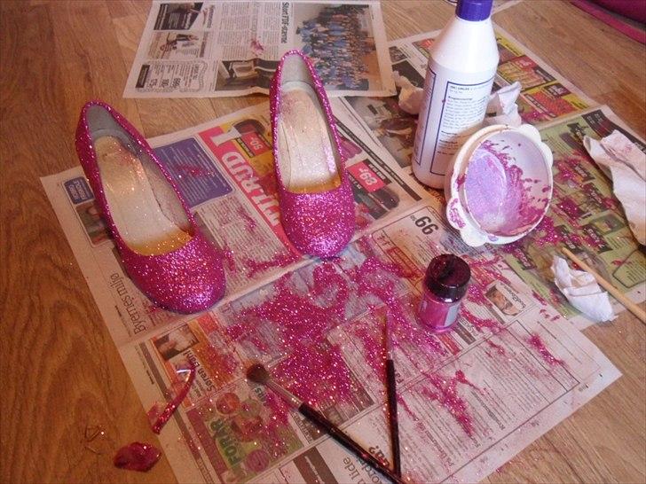 MINE 'HOMEMADE' GLIMMER SKO! <3 - GLIMMER OVERALT! billede 6