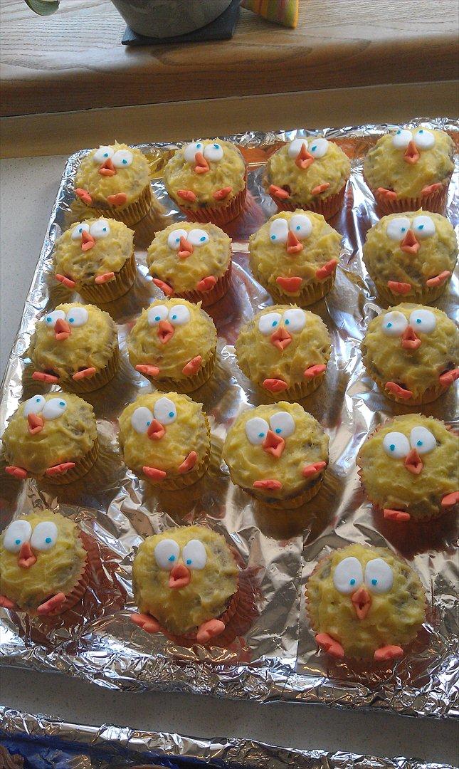 Fondant Kager - Påske kullinge cup cakes billede 20