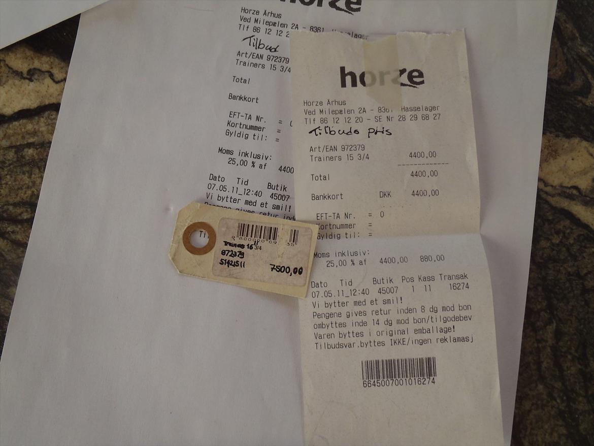 Kvittering, sadel billede 1