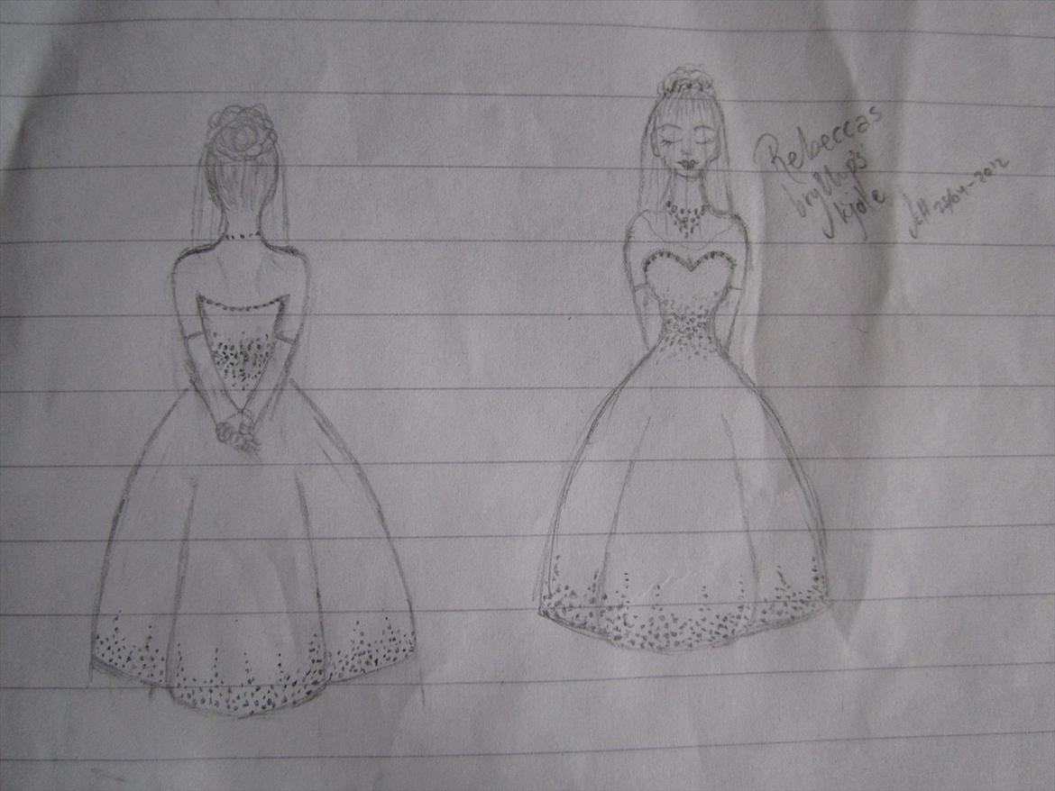 Mine tegninger af mennesker <3 - Brudekjole billede 34