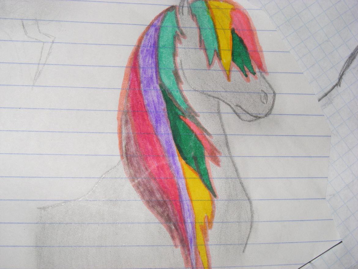 Mine tegninger (unskyld hvis billed er lidt dårligt) - lavet den på en udstilling (alså hunde udstilling, vi udstiller vores hunde) jeg kedet mig så jeg tegnet noget billede 3