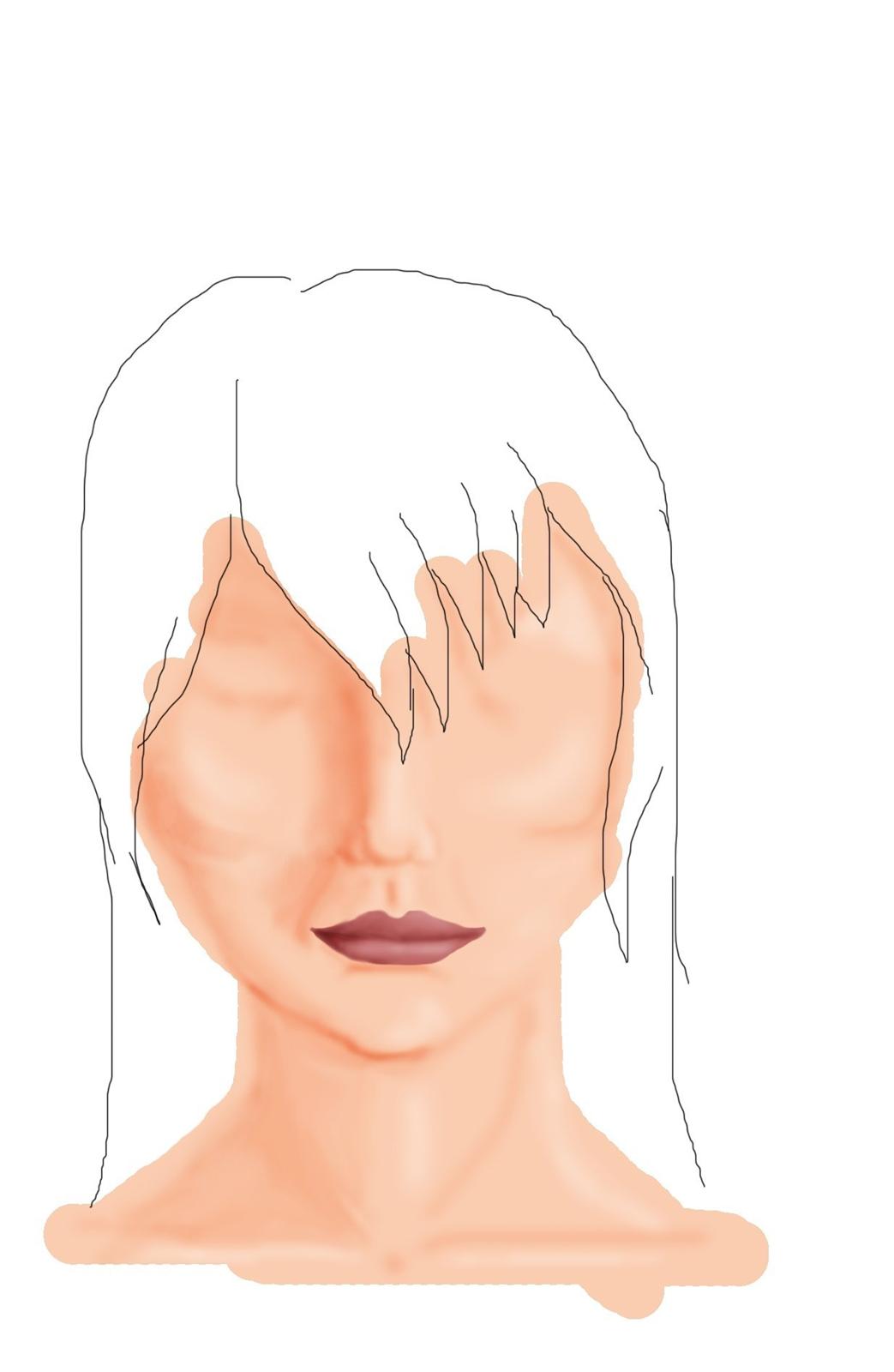 Step by step computertegning - Læberne tegnes, samme princip som ved hudfarven billede 5