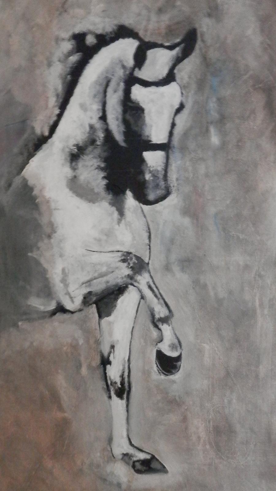 heste tegninger og malerier - matine ... har engang klappet den rigtige levende matine  billede 21