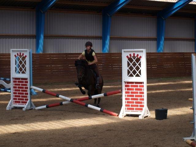 Ridelejr med Flicka på Stald Tougaard 2012:-) - Et lille spring :) billede 14