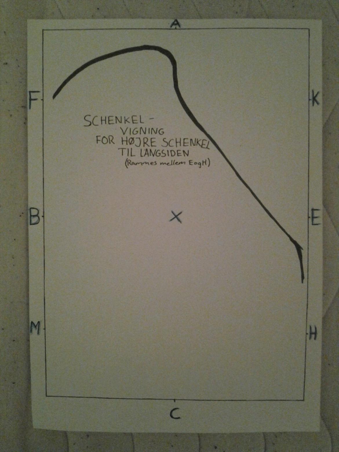 LA1 - B (tegning) - Schenkelvigning for højre schenkel til langsiden 
(rammes mellem E og H) billede 3