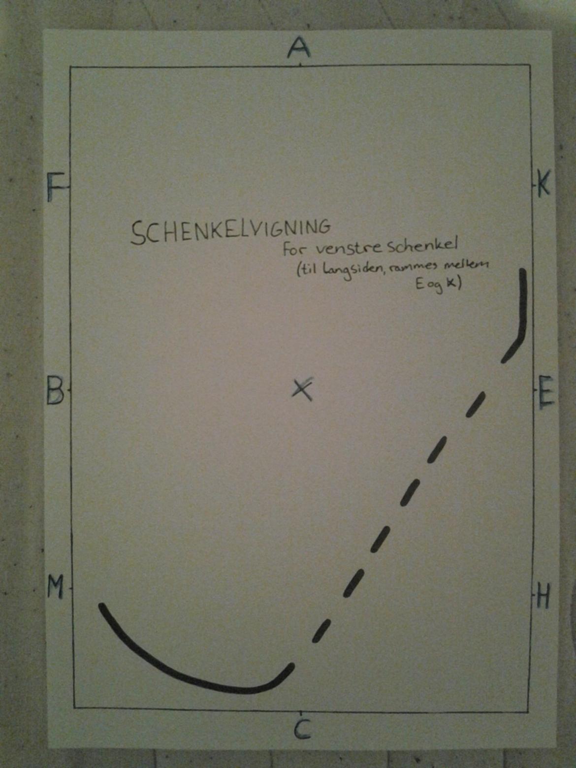 LA1 - B (tegning) - Schenkelvigning for venstre schenkel
(til langsiden, rammes mellem E og K)  billede 7