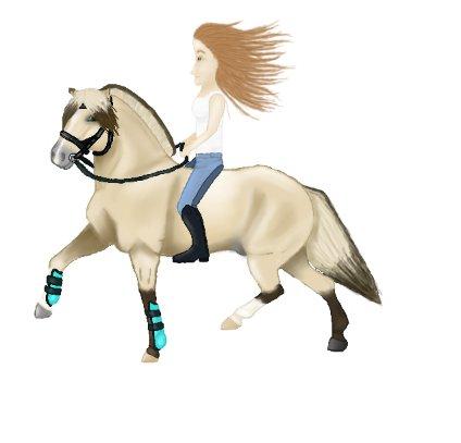 Lidt forskellige heste tegninger. - En fjordhest med rytter på :D billede 12