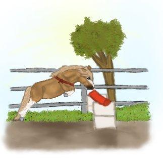 Lidt forskellige heste tegninger. - En shetlænder som springer. En af mine nyeste ^_^ billede 13