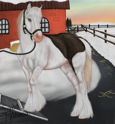 Trold, den fiktive hest! - Her er han vokset op og blevet en plag. Han er her ved at blive flyttet til en anden går, da han får for lidt lys i den gamle stald. billede 4