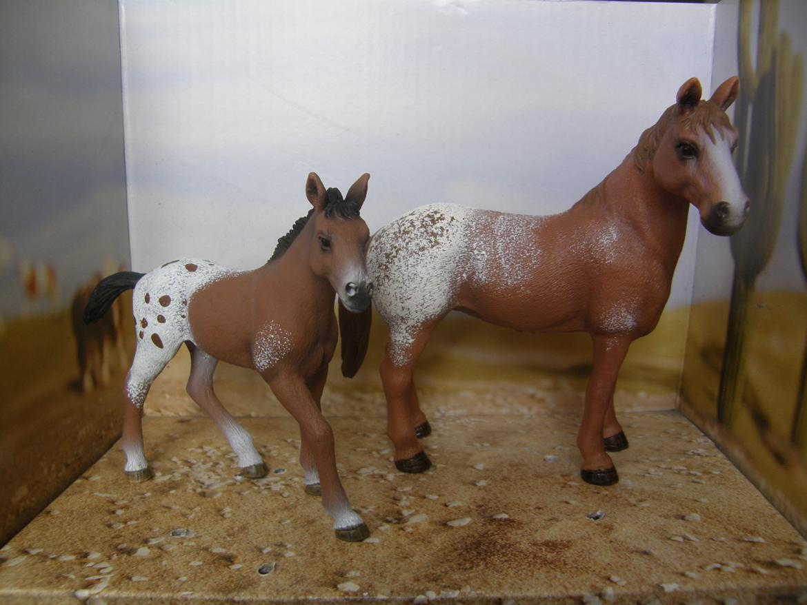 Mine Schleich Dyr - Navn: Ziva Race: Appaloosa Køn: Hoppe Alder: 11 år Navn: Hindbærgårdens Zo Tali-Tiva Race: Appaloosa Køn: Hoppe Alder: 10 mdr. Stamtavle: Mor: Ziva Far: Tony billede 149