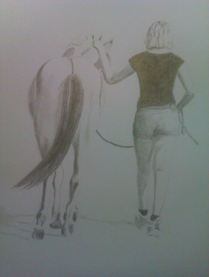 heste tegninger og malerier - lidt hyggetegning billede 23