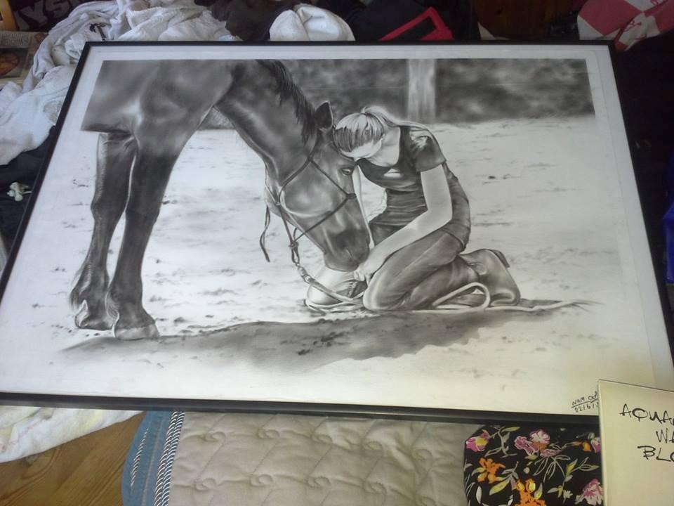 Vores billedebog. - Dette maleri/denne tegning fik jeg d. 3 august 2013 af min far i 18-års fødselsdagsgave (': billede 111