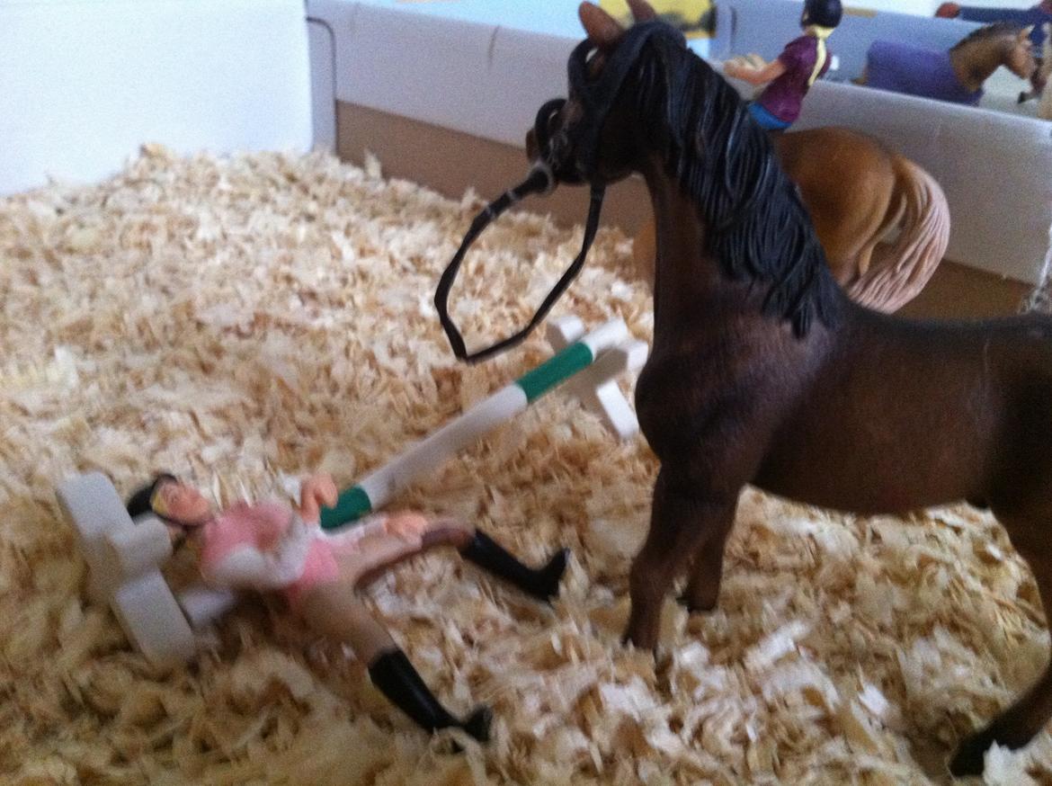 Schleich Araber Kokkedalens Matrix - det kan ske hvis man ikke har sadel på og springer lol! :D billede 7