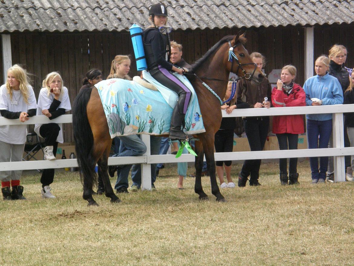 Kostumer jeg (og min lillesøster) har brugt gennem tiderne - Dykker. Der er brugt: Tørdragt til dykkere/windsurfere (alternativt kan neutralt ridetøj bruges) pap til iltflasker, dykkermaske og snå grønne svømmefødder til børn.    billede 3