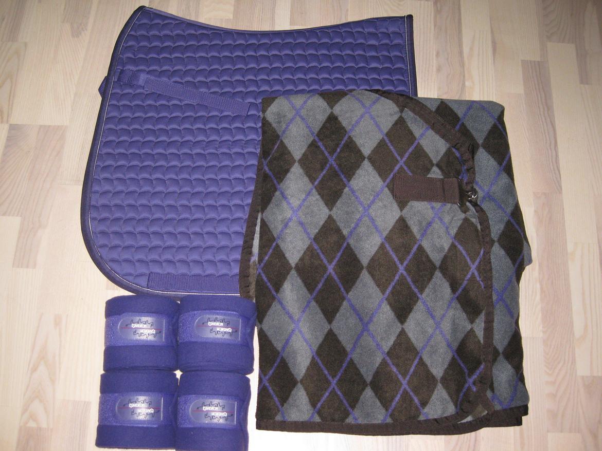 Ride-udstyr - ESKADRON: Lavender underlag og bandager, lavender-turf-stone fleecetæppe billede 3