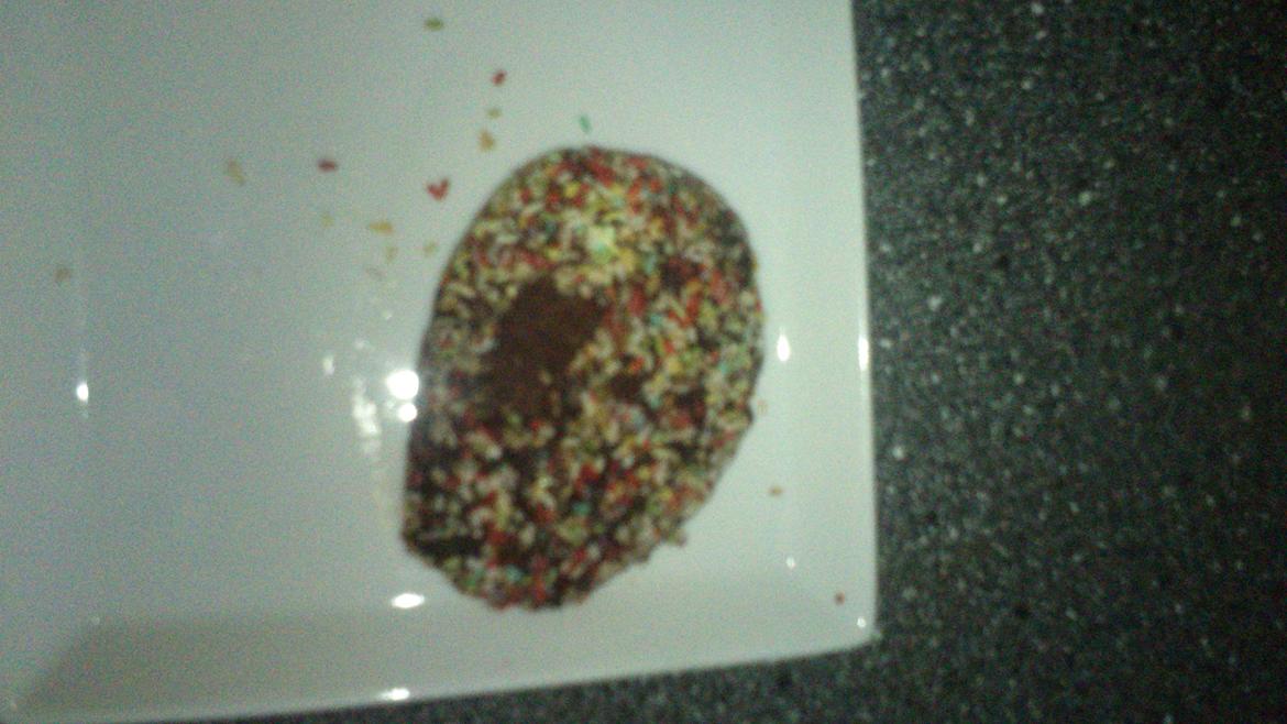 underligt mad  - dette kan ikke kaldes en romkugle mere men mere en romflad :D billede 27