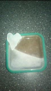 underligt mad  - en kødsovs fra fryseren med en lille kærlig besked :D billede 33