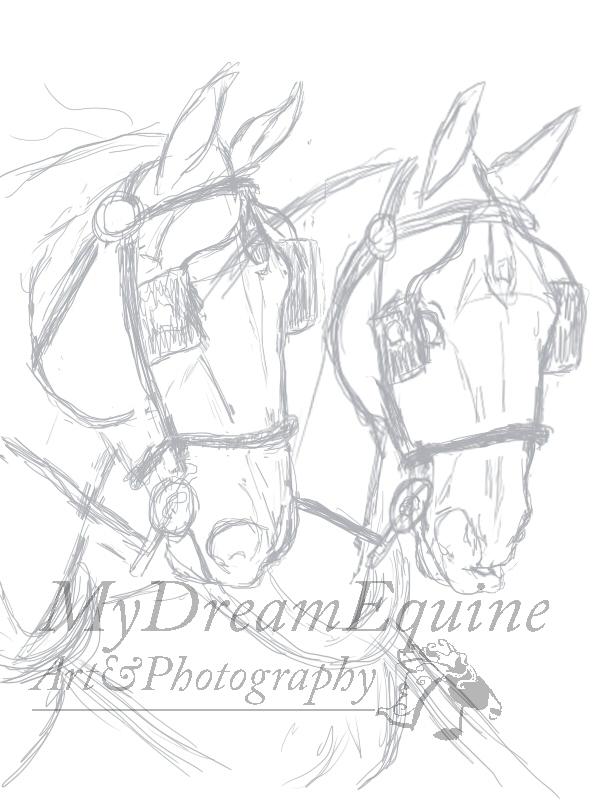 Tegning i Process  - Sketch og rettelser på proppertionerne billede 1