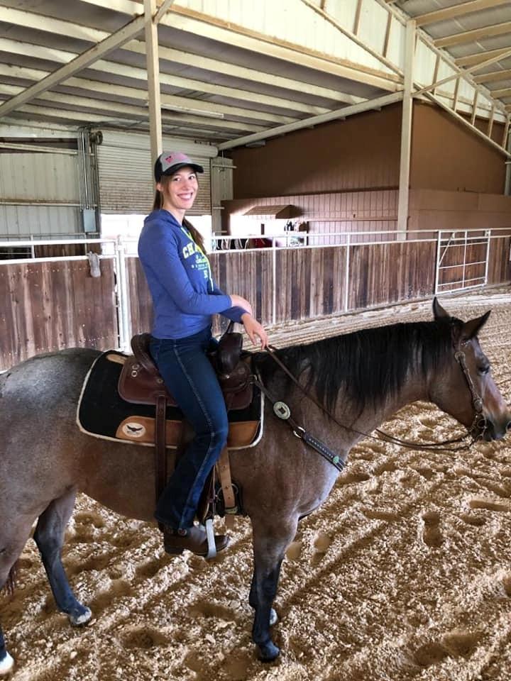 Alle heste jeg har redet i mit liv. <3 - 2019 - Katie - American quarter horse hoppe. En ældre hoppe på 19år. Ex barrelracer, som jeg fik lov at prøve med en ven i USA. Julia Gaik, som bor i Oklahoma (nær ardmore) tog mig med til en ranch, hvor vi red lidt rundt og tog retur. Lidt for meget et begynderridt, men alt på hesteryg er godt! Sød hest.  billede 99