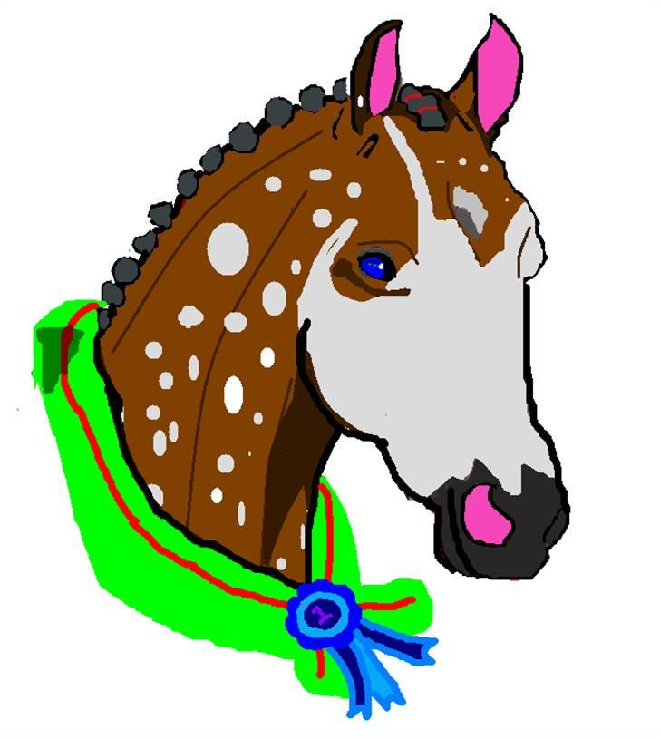 Tegninger - Brugte et billed ved siden af til at kigge efter og det var skovens rafeal som skulle ligne en sjov hest billede 3