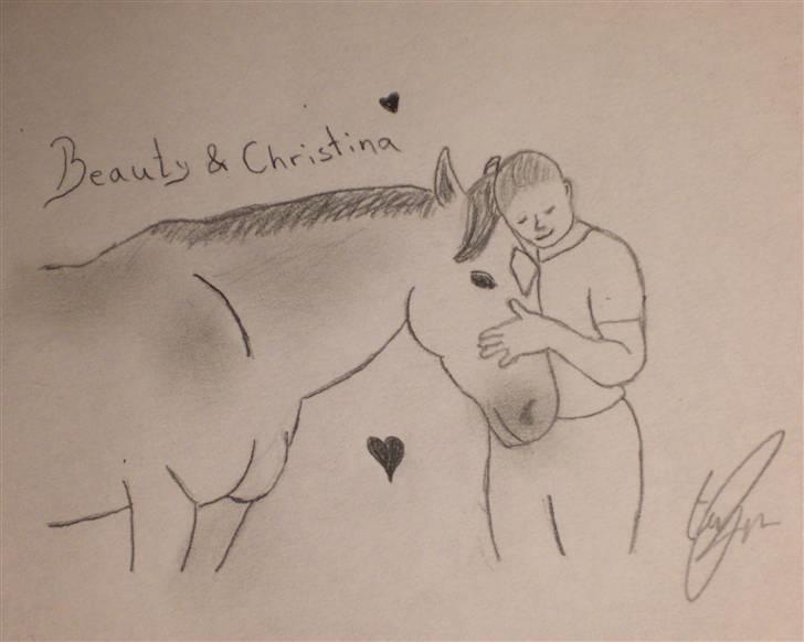 Mine tegninger - Dette er en tegning af Beauty og CJ. billede 3