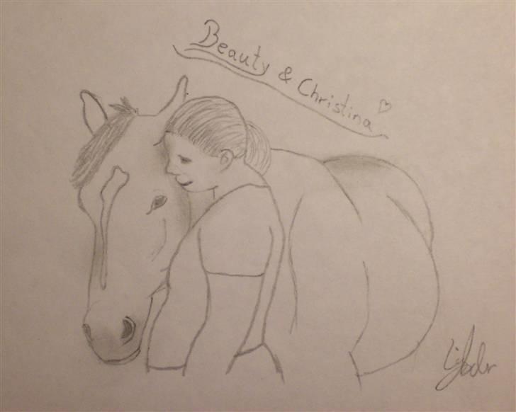 Mine tegninger - Dette er en tegning af Beauty og CJ. billede 4