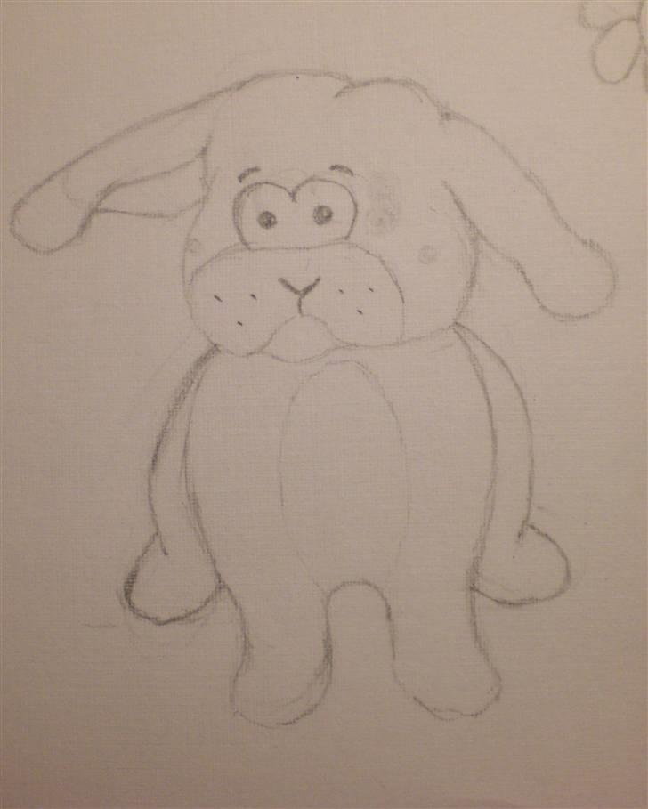 Mine tegninger - Dette er en tegning af en hund eller kanin. Synes det ligner begge dele.
Skulle oprindeligt ligne en kanin. billede 12