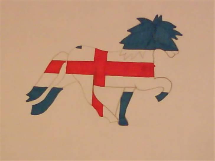 Nogle tegninger:D - 1 Töltende hest!, med det Islandske falg på sig:D billede 6
