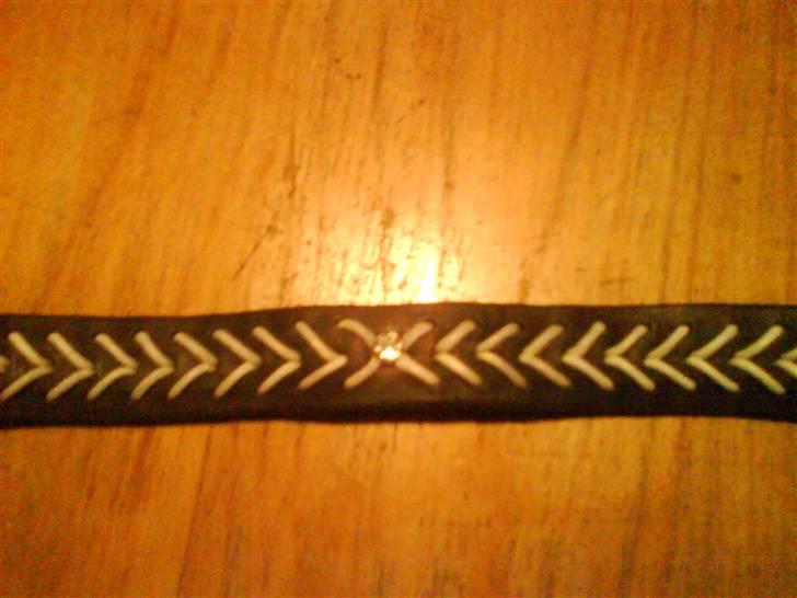 Lædersjov - Hesteting - Her er endnu et pandebånd jeg har lavt ved godt at kvaliteten ikke er så god men det er taget med en mobil... det er godt nok ikke syet på billedet her men det er det blevet siden skal nok tage nogle bedre billede af det.... billede 9