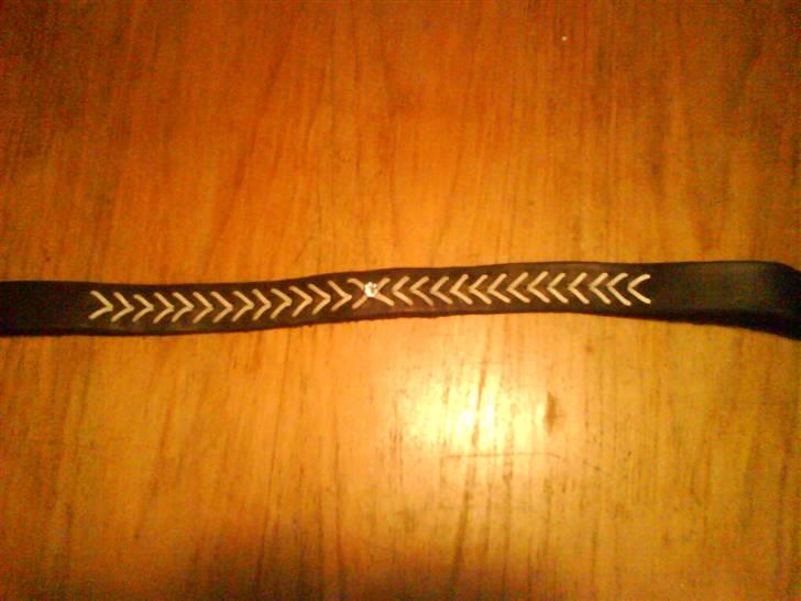 Lædersjov - Hesteting - Her er endnu et pandebånd jeg har lavt ved godt at kvaliteten ikke er så god men det er taget med en mobil... det er godt nok ikke syet på billedet her men det er det blevet siden skal nok tage nogle bedre billede af det.... billede 10