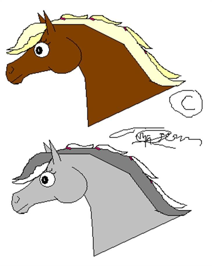 Elsker at tegne :P - Heste lavet i paint billede 11