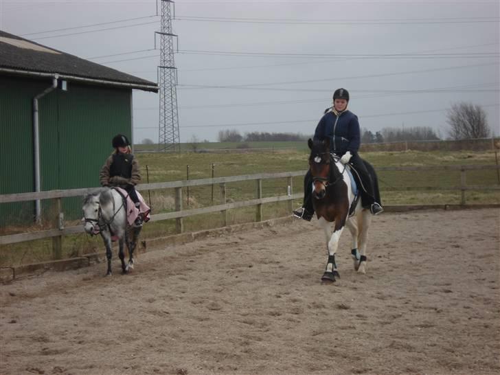 Mie med givea og snehvide - Mie rider sammen med rikke billede 11