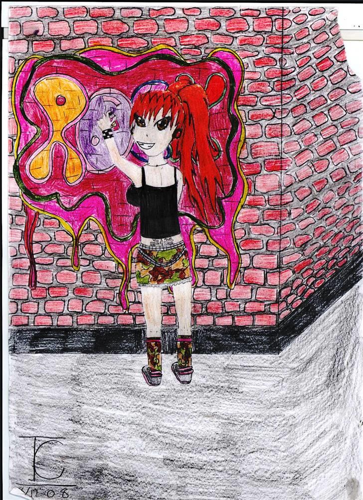 >> Tegninger << - Kedelige skoletimer :D Ved godt at hendes hovede sidder af helvedet til, men bedre belv det altså ikke billede 8