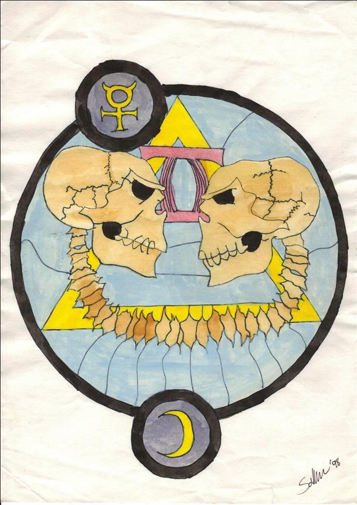 Mine tegninger. - Stjernebilledet tvillingen, tegnet efter en plakat. billede 12