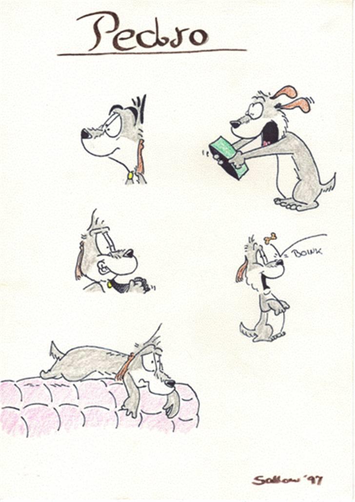 Mine tegninger. - Pedro, tegneserie der var i "serieparaden" en overgang. Tegnet efter den. billede 14