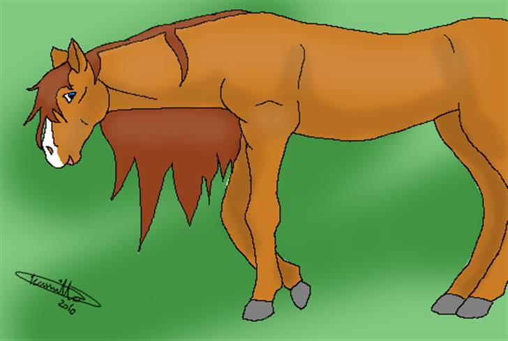 Mine hestetegninger på computeren :) - Første hest jeg tegnede med denne metode :D billede 18