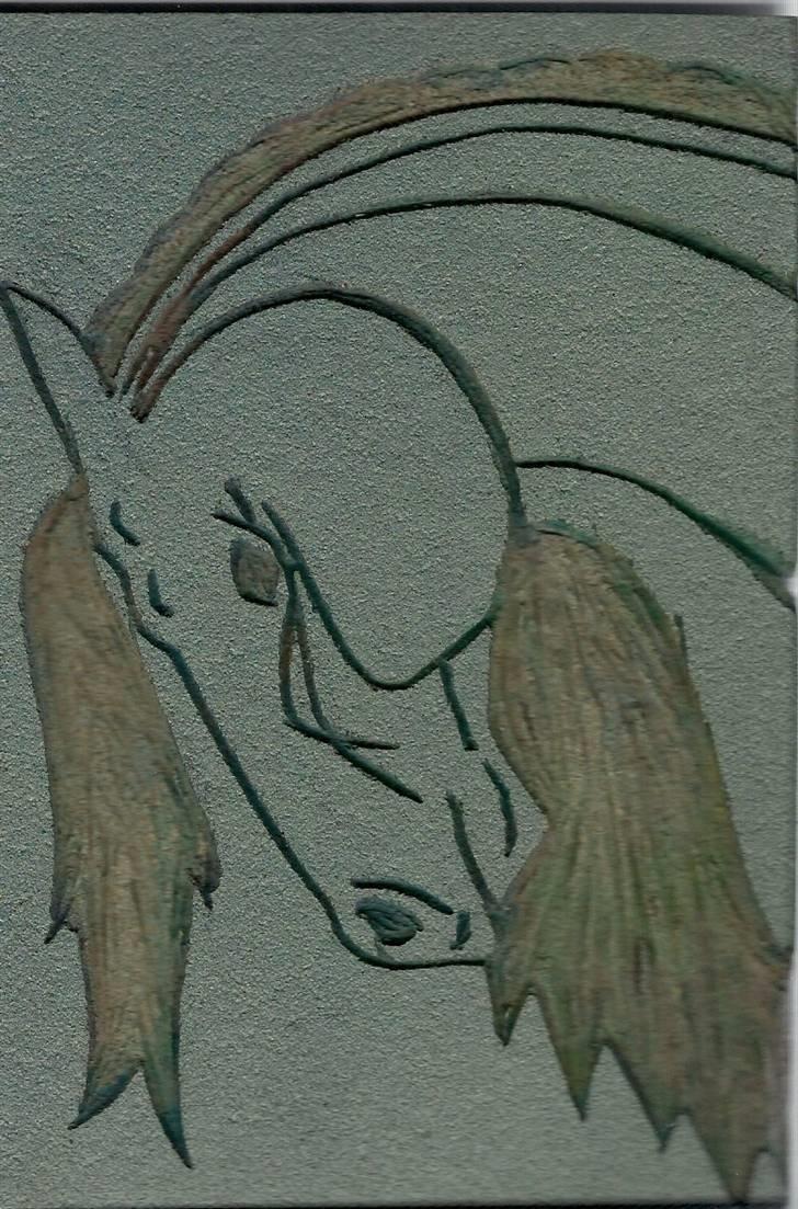 Mine tegninger - Den her er fra en billedkunsttime i 1. g med noget nelonium, tror jeg det hedder.
Frihåndstegning. billede 7