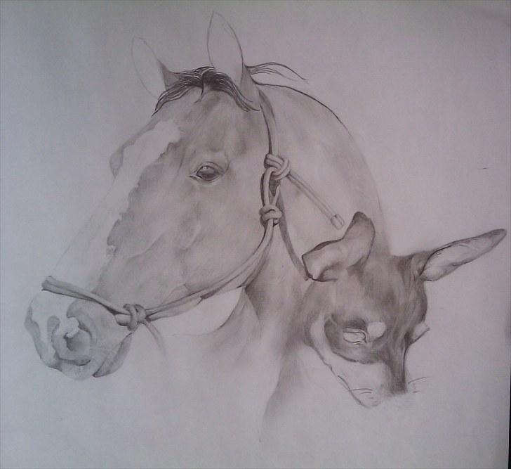 .. Tegninger :) | Åben for bestillinger. - Opdatering. så kom der en hund på. Der mangler stadig rigtig mange detajler. billede 10