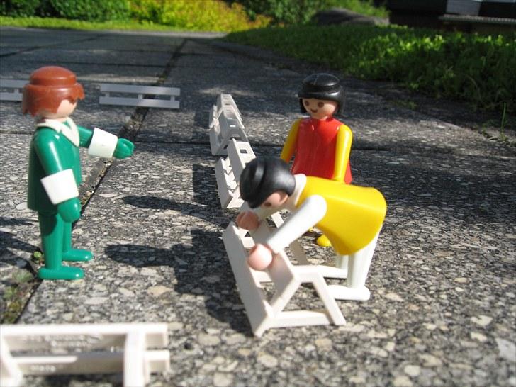 DM for Schleich heste. - Dressur-banen bliver sat op. billede 5