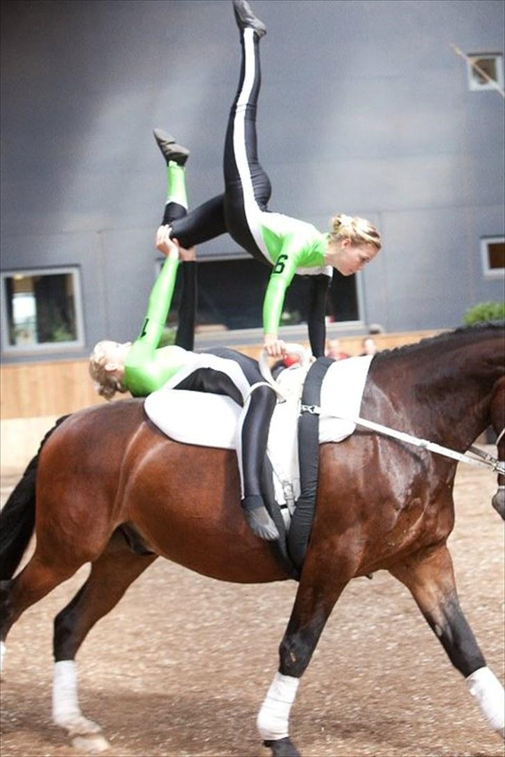 Voltigering <3 - Cille og mig i toppen :D 
stævne i HVR billede 1