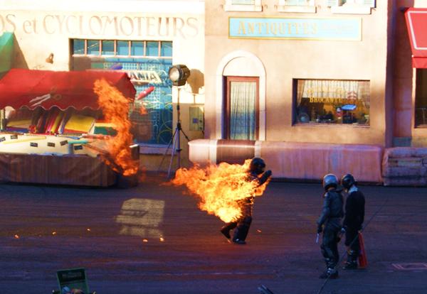 This man is on fire!